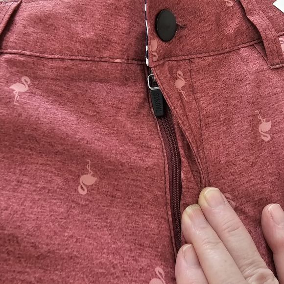 Mens Multi-Functional Beach Shorts Flamingo Chambray Size 30 NWTS - Picture 7 of 10